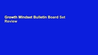 Growth Mindset Bulletin Board Set  Review