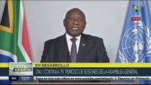 Presidente de Sudáfrica llama a una distribución justa y equitativa de las vacunas