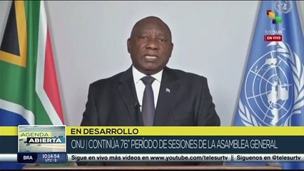 Presidente de Sudáfrica llama a una distribución justa y equitativa de las vacunas