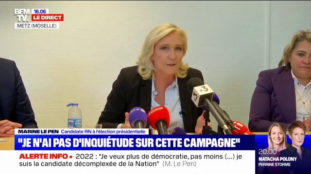 Marine Le Pen affirme une nouvelle fois qu'Éric Zemmour n'a aucune chance de gagner l'élection présidentielle