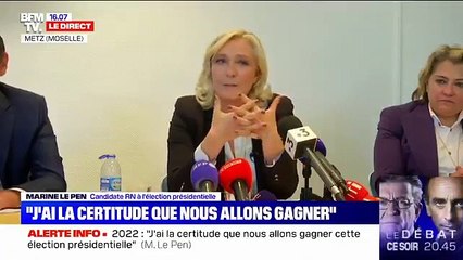 Marine Le Pen affirme une nouvelle fois qu'Eric Zemmour "n'a aucune chance de gagner" l'élection présidentielle de 2022 - VIDEO