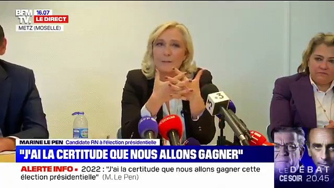 Marine Le Pen affirme une nouvelle fois qu'Eric Zemmour "n'a aucune chance de gagner" l'élection présidentielle de 2022 - VIDEO