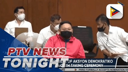 New members of Aksyon Demokratiko took part in oath taking ceremony | via @LesiguesRocky