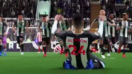 Steve Bruce showing he has the speed to outpace his entire Newcastle United team in Fifa 2022