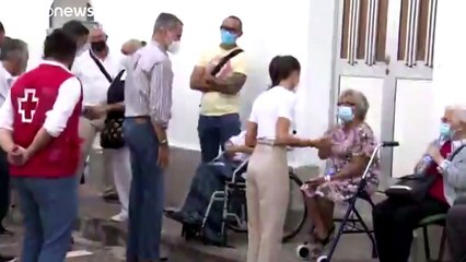 Visita de los reyes de España a la zona afectada por la erupción volcánica en La Palma