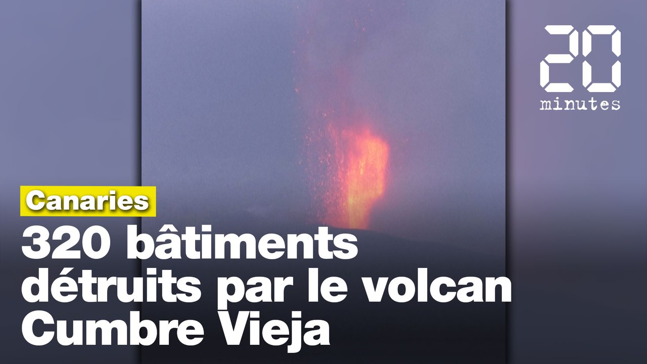 Canaries : 320 bâtiments détruits par le volcan Cumbre Vieja en éruption