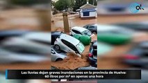 Las lluvias dejan graves inundaciones en la provincia de Huelva- 60 litros por m² en apenas una hora