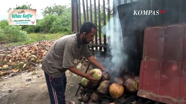 Minuman Unik!! Kelapa Bakar Yang Terjual Laris di Pasar