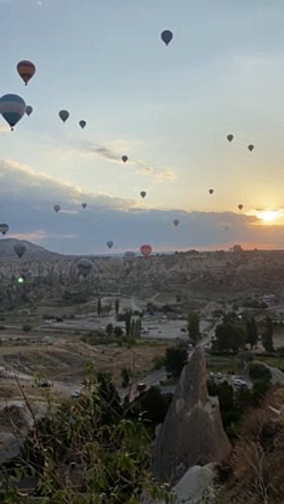 Hot Air Balloons Over Beautiful Cappadocia, Turkey