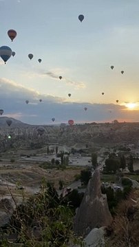 Hot Air Balloons Over Beautiful Cappadocia, Turkey