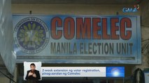 2-week extension ng voter registration, pinag-aaralan ng Comelec | Saksi