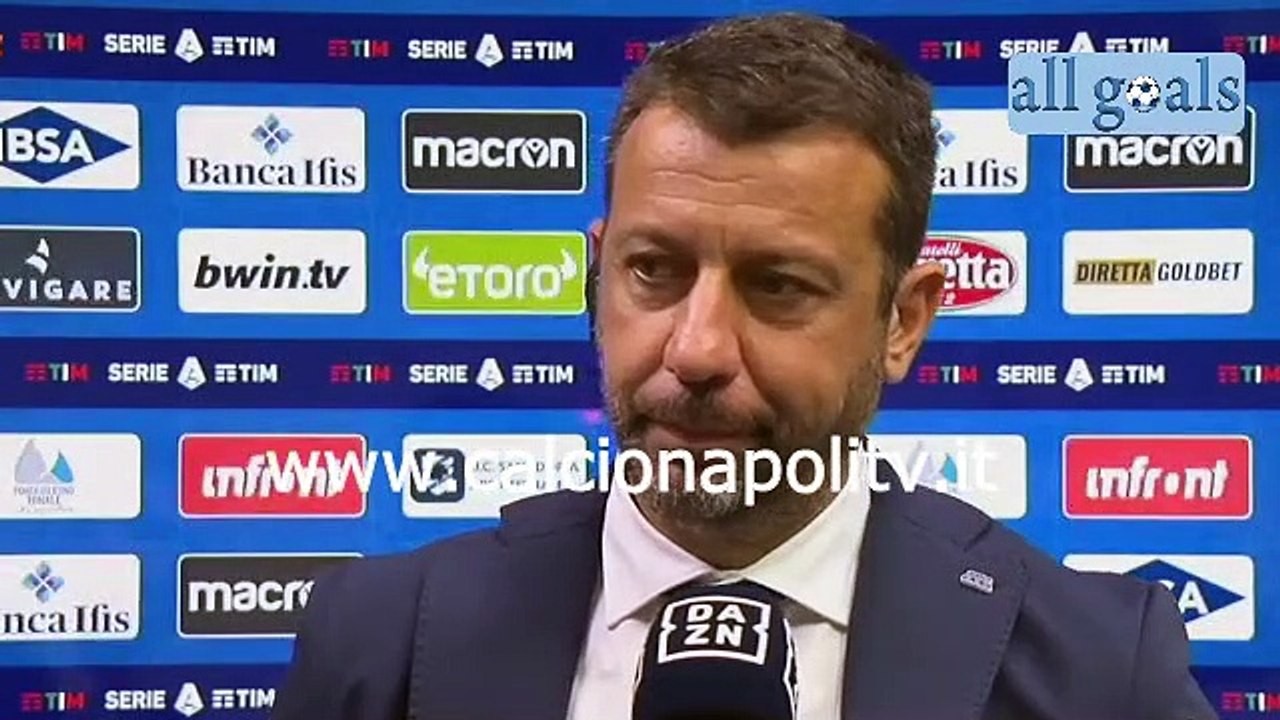 Sampdoria-Napoli 0-4 23/9/21 intervista post-partita Roberto D'Aversa