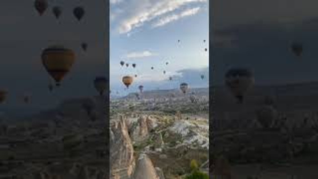 Hot Air Balloons Over Beautiful Cappadocia, Turkey