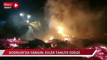 Descargar video: Bodrum'da yangın: Evler tahliye edildi