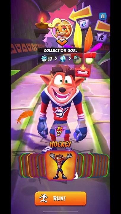 Hockey Crash Bandicoot Skin Gameplay - Crash Bandicoot: On The Run! #Shorts  #crashontherun