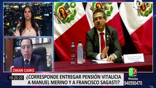 ¿Corresponde entregar pensión vitalicia a Manuel Merino y a Francisco Sagasti?