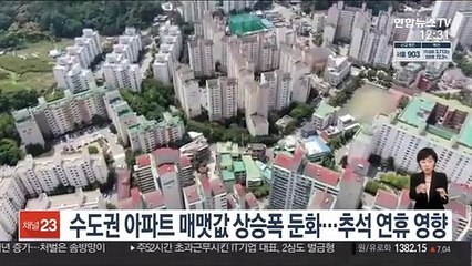 추석 연휴 영향…수도권 아파트 매맷값 상승폭 둔화