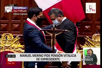 Merino pide al Congreso pensión vitalicia por ser presidente del 10 al 15 de noviembre 2020