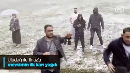 Uludağ ile Ilgaz'a mevsimin ilk karı yağdı