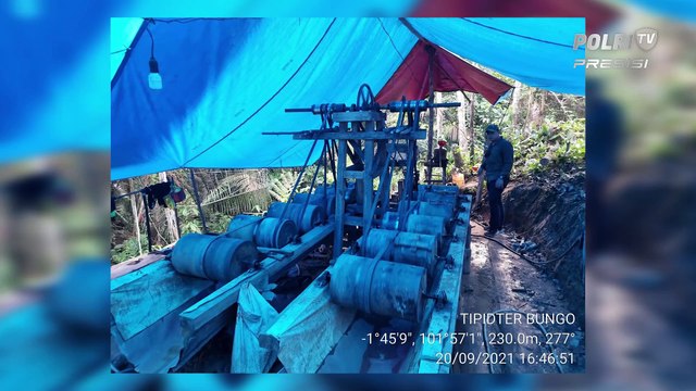 Polres Bungo Tangkap Pelaku Penambangan Emas Tanpa Izin