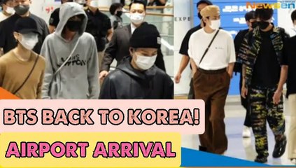 BTS BACK TO KOREA AIRPORT ARRIVAL