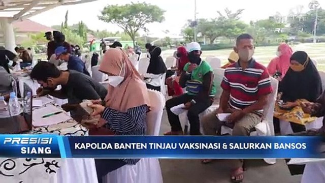 Kapolda Banten Tinjau Vaksinasi & Bagikan Sembako Hari Jadi Akabri 1996 di Alun-alun Cilegon