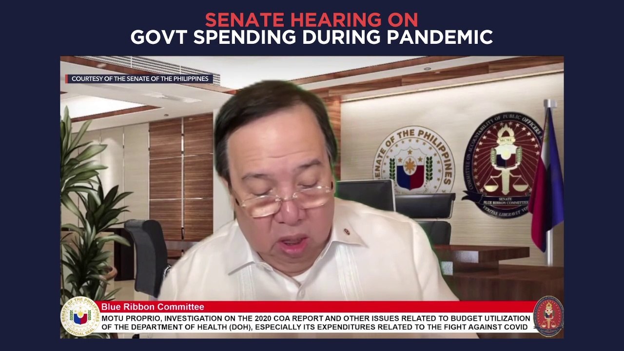 Senate hearing on Philippine government spending during the COVID-19 pandemic
