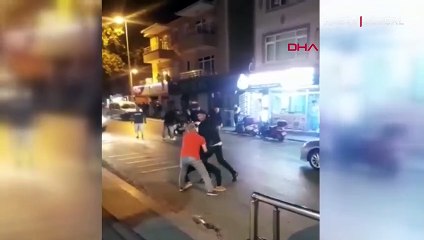 İki grup birbirine girince ortalık karıştı