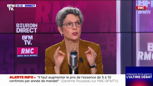 Sandrine Rousseau souhaite augmenter le prix de l'essence entre 6 à 10 centimes le litre sur une année