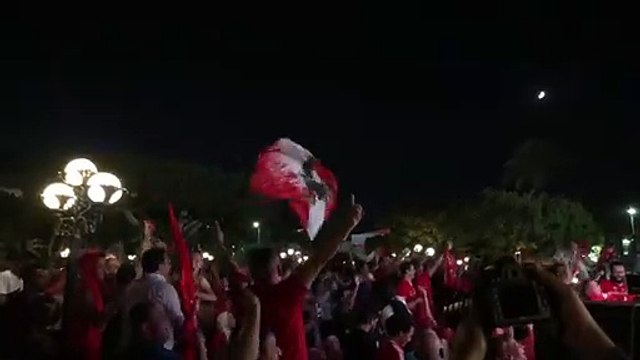 جماهير الأهلي تحتفل بهدف مجدي أفشة في شباك كايزر تشيفز