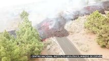 Espagne : vues aériennes des trois premiers jours de l'éruption aux Canaries