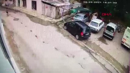 AĞABEYİNİN BIÇAKLADIĞI KAZIM'IN KAÇIŞI KAMERADA