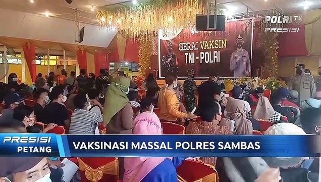Percepat Herd Immunity, Polres Sambas Vaksinasi 872 Masyarakat
