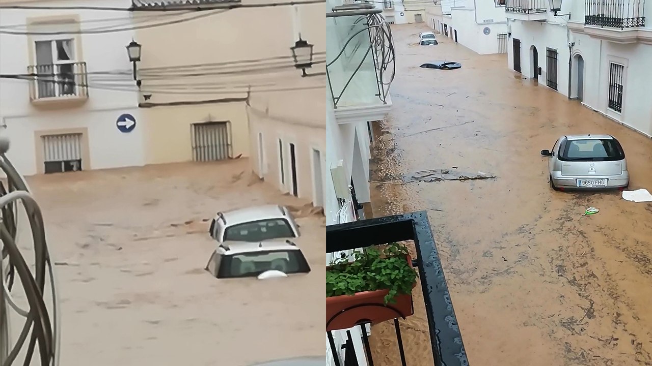 'Severe flooding wreaks havoc in Lepe, Spain'