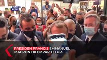Detik-Detik Presiden Prancis Macron Ditimpuk Telur Saat Kunjungi Pameran Makanan