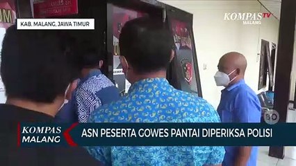 ASN Peserta Gowes ke Pantai Kondang Merak Diperiksa Polres Malang