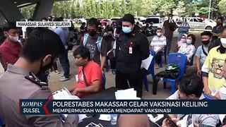 Percepatan Vaksinasi, Polisi Laksanakan Vaksinasi Keliling Menggunakan Mobil