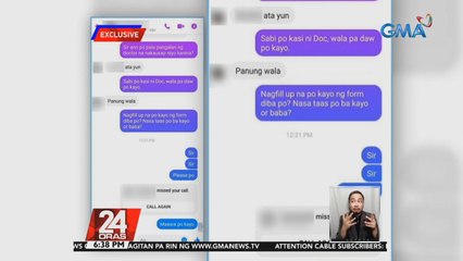 Salaring nagpanggap umanong blood donor, itinakbo ang perang pampasahe na ibinigay ng mga kaanak ng pasyente | 24 Oras
