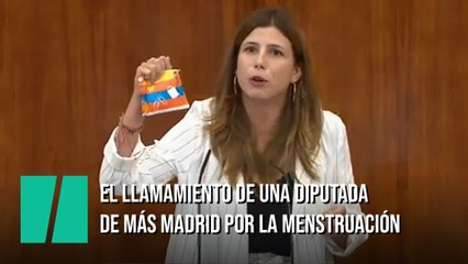 El llamamiento de una diputada de Más Madrid por la normalización de la menstruación