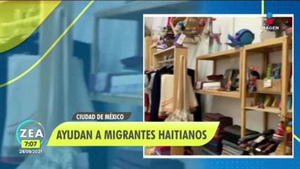 Migrantes haitianos reciben ayuda de colectivos