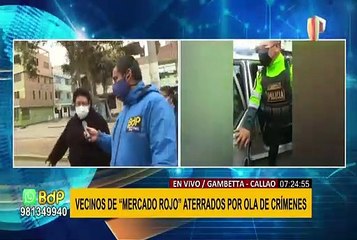 Vecinos de “Mercado Rojo” aterrados por ola de crímenes en el Callao
