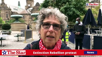 Extinction Rebellion protest in Sheffield City Centre