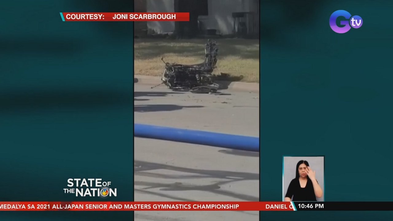 Military aircraft, nag-crash sa residential area; 2 piloto, sugatan | SONA