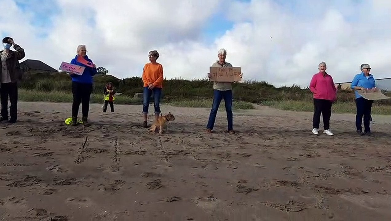 Line in the Sand event at Seafield Beach, Kirkcaldy, September 24, 2021