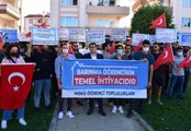 MUĞLA'DA ÜNİVERSİTE ÖĞRENCİLERİNDEN 'BARINMA' PROTESTOSU