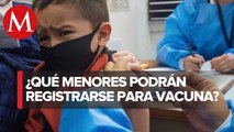 El 1 de octubre inicia el registro de menores para vacuna anticovid