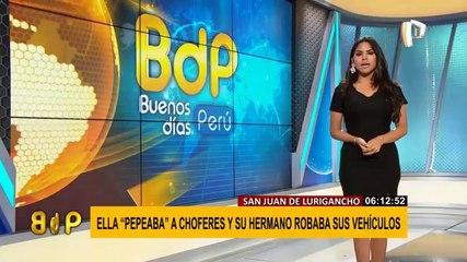 Claudia Chiroque en Buenos dias Peru: "pepean" a choferes para robar vehiculos