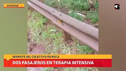 Despiste del colectivo en Roca: dos pasajeros se encuentran en terapia intensiva con asistencia respiratoria