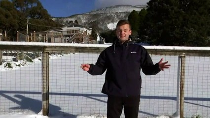 Snow falls overnight on low-lying parts of Tasmania