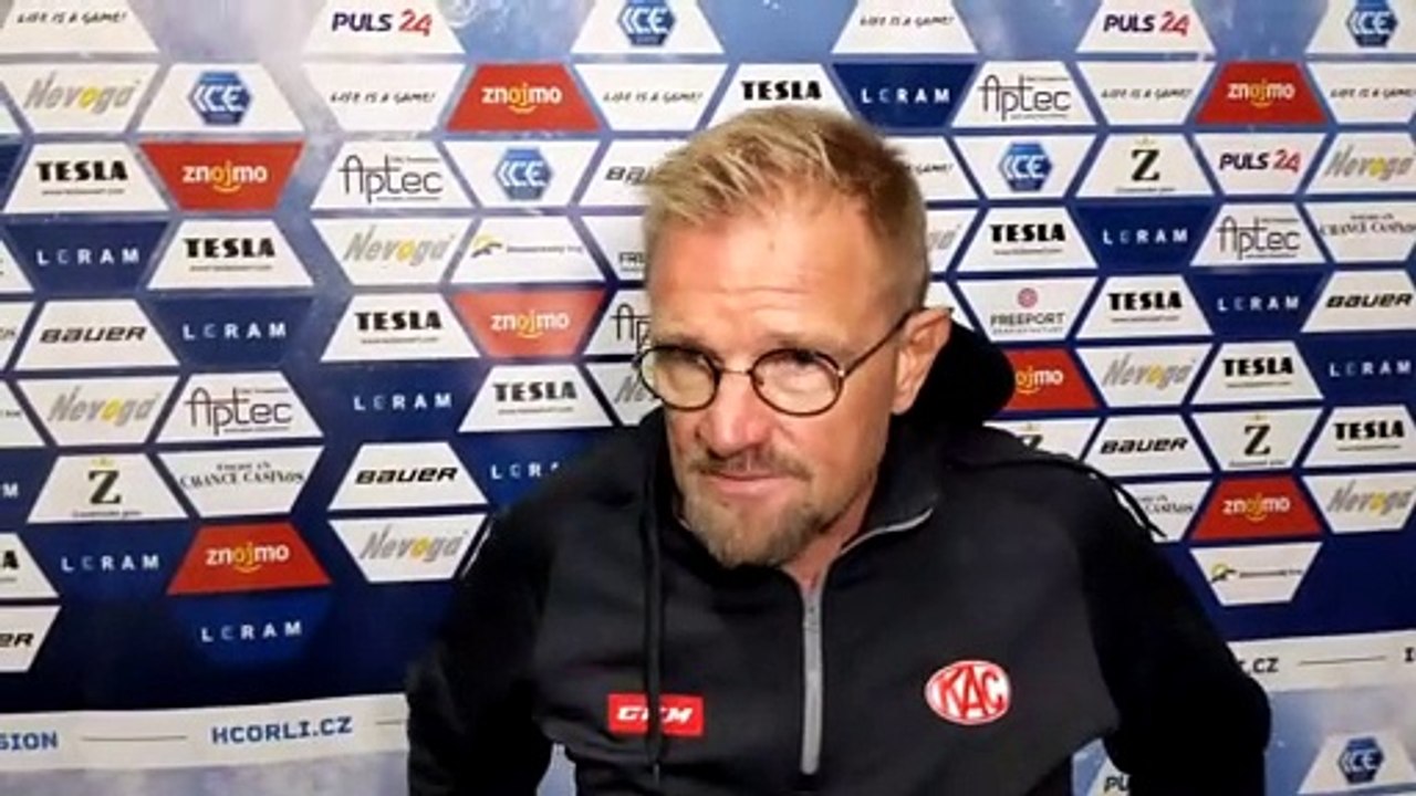 3.Runde: Petri Matikainen (KAC) nach Niederlage in Tschechien